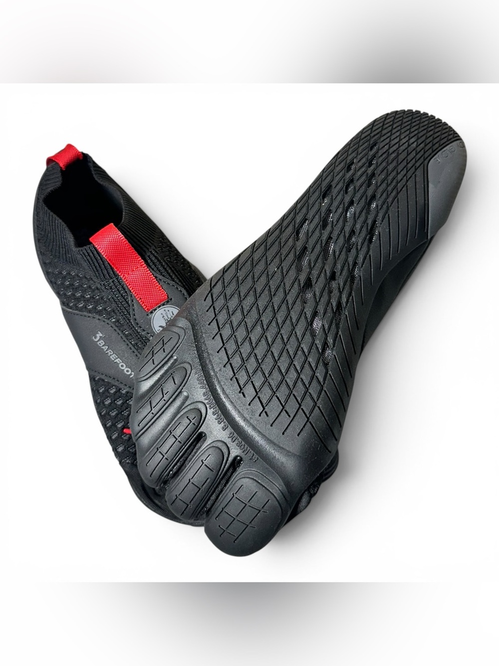 Body Glove 3T Barefoot Gauntlet Water Shoes Mens, Black/Red Hydro Knit - Picture 9 of 16